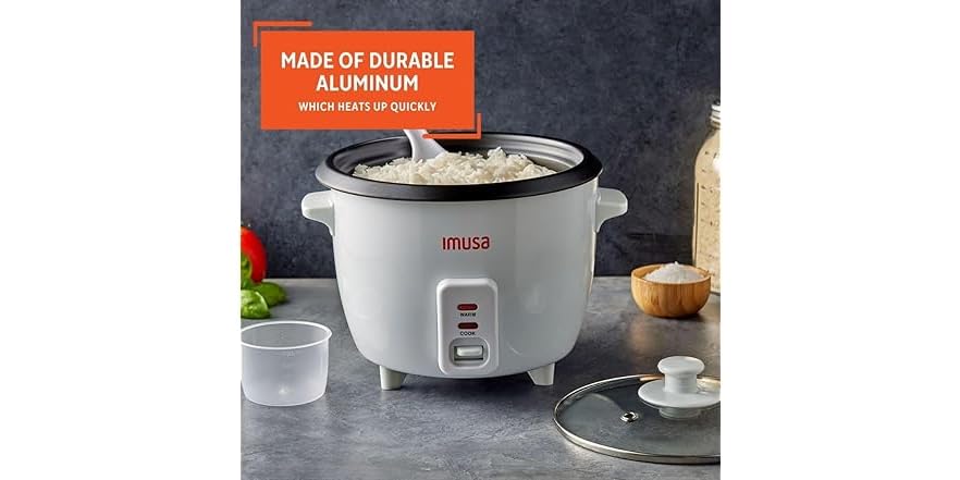 IMUSA Nonstick Rice Cooker – Fast & Easy Cooking Solution - Image 2