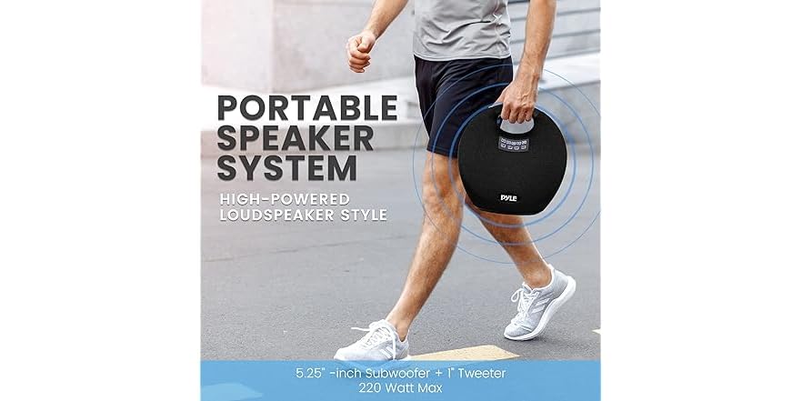 (NEW) Pyle Mini IPX4 Waterproof Wireless Portable Bluetooth Speaker