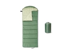 Amazon Basics Sleeping Bag, 50 Degree F, Olive Green