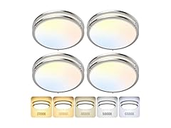 GoBright 4Pk 12" LED Ceiling Light, Nickel