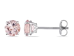 14k White Gold 1ct Morganite Earrings