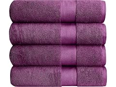 Bumble Combed Cotton Thick Bath Towels- 4 Pk