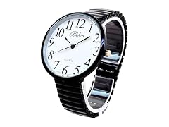Geneva Women STC Black Super Large Face Watch