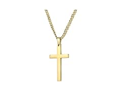 FOSIR Cross Necklace for Men, Gold