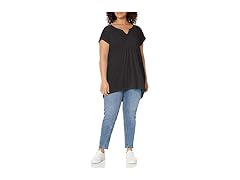Just MY Size Women (1X) Plus-Size Slub Crochet Bib