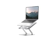 LINTYLE Adjustable Laptop Stand, Silver