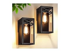 VerRon 2Pk 9.6" Outdoor Wall Light Fixture