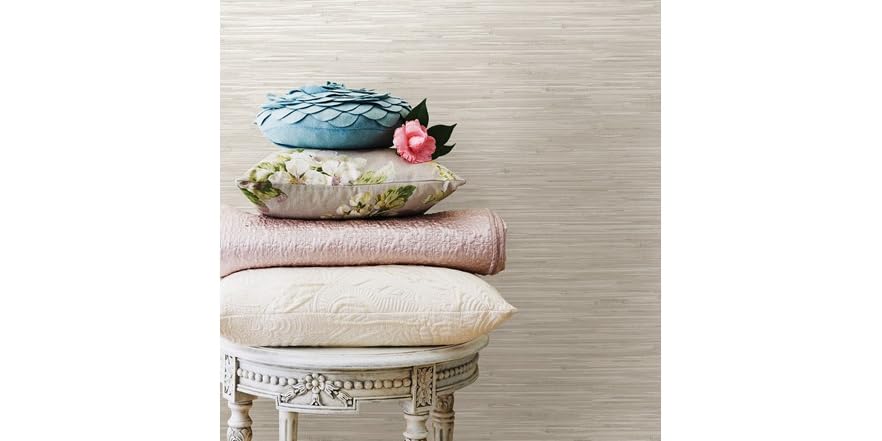 Cream Grassweave Peel & Stick Wallpaper