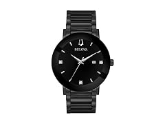 Bulova Men's 3-Hand Quartz with Diamond Dial Watch