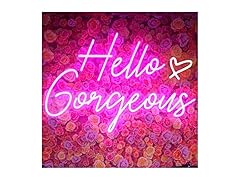 LED 'Hello Gorgeous' Decor With Switch