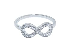 Sterling Silver Pave Infinity Ring
