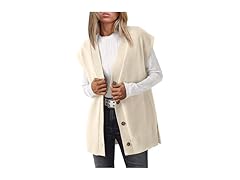 Women’s Oversized V Neck Sweater Vest