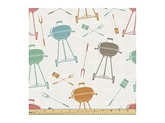 Ambesonne BBQ Fabric by The Yard