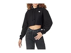 Champion Women's Hoodie Black Cropped (XL)