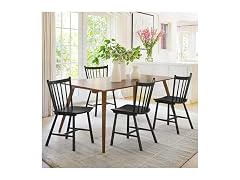 Set of 4 Black Dining Chairs