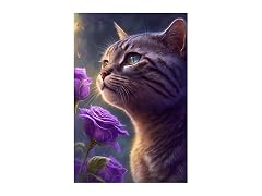 IHMOLN Diamond Painting Kits DIY Cat Elf Flower