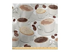Lunarable Coffee Fabric by The Yard
