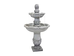Sunnydaze 50" 2-Tier French Garden Outdoor Fountain