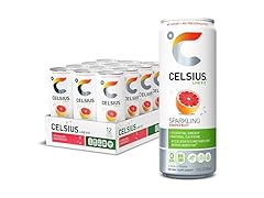 (12 Pack) Celsius Sweetened with Stevia Sparkling Grapefruit Fitness Drink