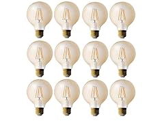 TriGlow LED Filament G25 Shape, 12-Pack
