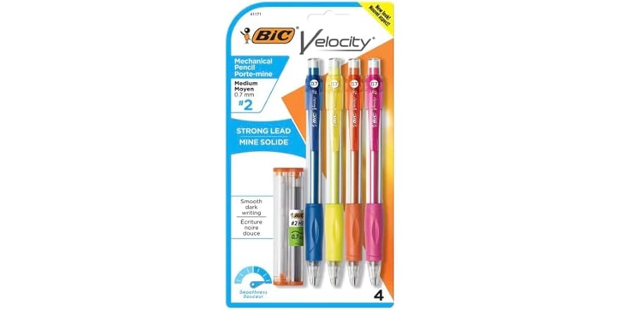 Pacchetto Combo Matite Meccaniche BIC Velocity Original + Velocity Max, 6 Pezzi - Scorta Per Ufficio E Scuola - 2