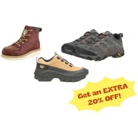 Up to 65% off + Extra 20% off on Merrell, Keen, and more