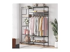 IDEALHOUSE 5-Tier Portable Clothing Rack