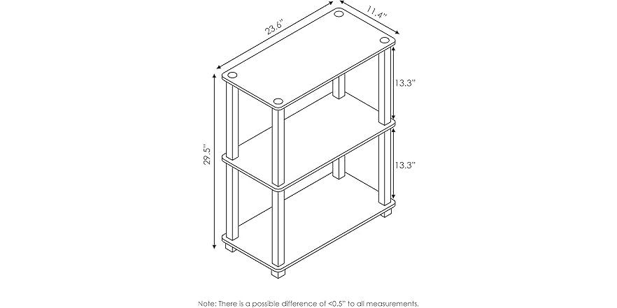 Level 3 Display Rack Furinno 3-Tier Display Rack Black