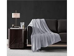 Vince Camuto Classic 100% Basket Woven Cotton Throw