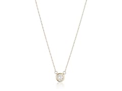 Amazon Essentials Bezel-Set Necklace