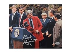 Bob Knight Autographed Podium Photo