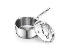 Cooks Standard Multi-Ply Clad 1.5 Quart Stainless Steel Saucepan