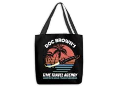 Doc Brown's Time Travel Agency Large Tote Bag