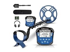 PalliPartners Metal Detector for Adults Waterproof-Professional Higher Accuracy Gold Detector with LCD Display,5 Mode,Advanced DSP Chip 12\" Coil(Blue) (Open Box)