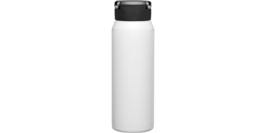 CamelBak Fit Cap Vacuum Insulated Water Bottle - 32oz, Stainless Steel, Leakproof, White