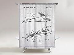 Folded Paper Airplane Shower Curtain