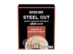 10CT Better Oats Maple and Brown Sugar Steel Cut Oatmeal