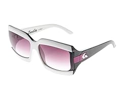 Emilia Sunglasses, White/Black