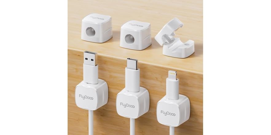 (6 PACK) Adhesive Magnetic Cord Organizer - $3.99 - Free shipping for Prime members