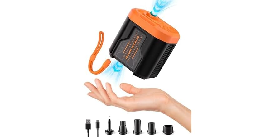 OutdoorMaster Elektrische Luftpumpe 5kPa - Tragbar Für Luftmatratzen & Pools