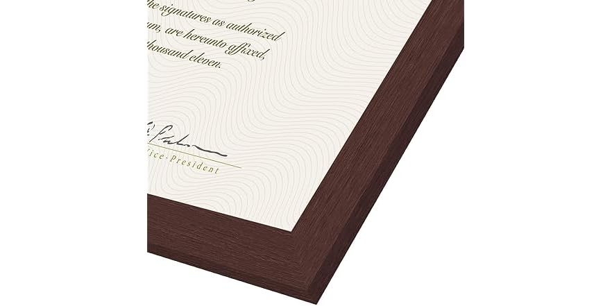 Americanflat 8.5x11 Diploma Frame 2-Pack - Mahogany, Shatter Resistant Glass, Wall/Tabletop