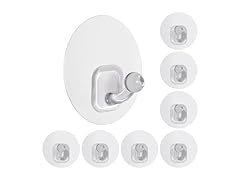 Uten Adhesive Hooks for Hanging 10 Pack, Clear
