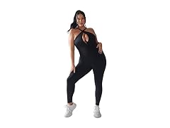 Savage X Women (2X) Hotline Jumpsuit Black Caviar