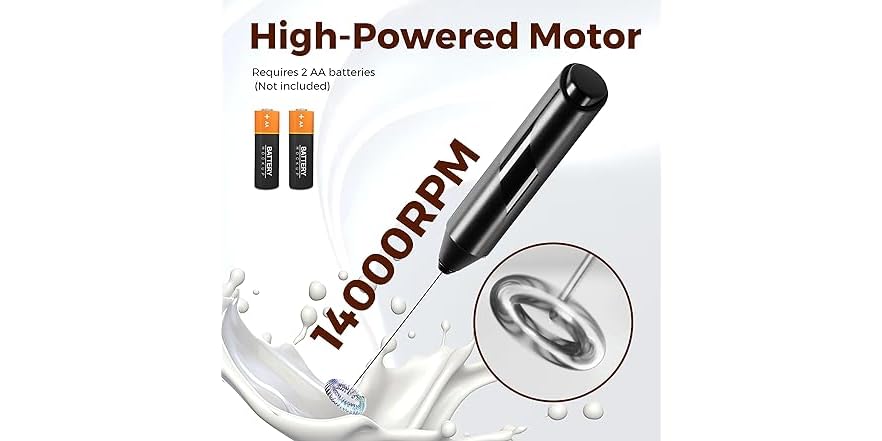 HealSmart Handheld Milk Frother – Electric Foam Maker for Coffee & More - Image 4