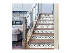 funlife 14 PCS Moroccan Peel and Stick Stair Stickers