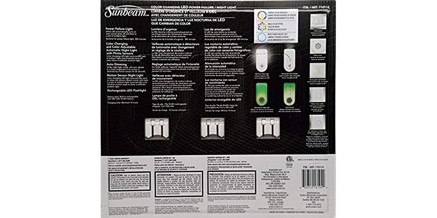 Sunbeam Color Changing LED Night Lights