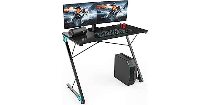 Z Type Computer Table Z-Shaped Computer Desk PC Gaming Table