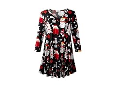 LARACE (3X) Tunics 3/4 Sleeve Leggings(Flower4