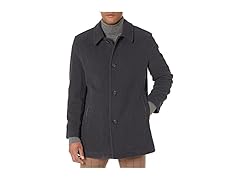 Cole Haan Mens (M) Wool Plush Car Coat Charcoal