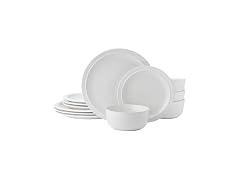 Pfaltzgraff Blooming Meadow 12 Piece Plates Bowls Dinnerware Set